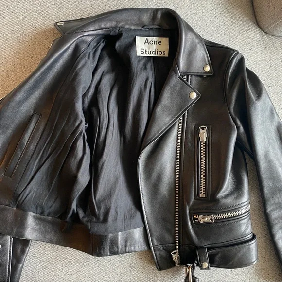 Acne Studios Biker Leather Jacket - Picture 3 of 6